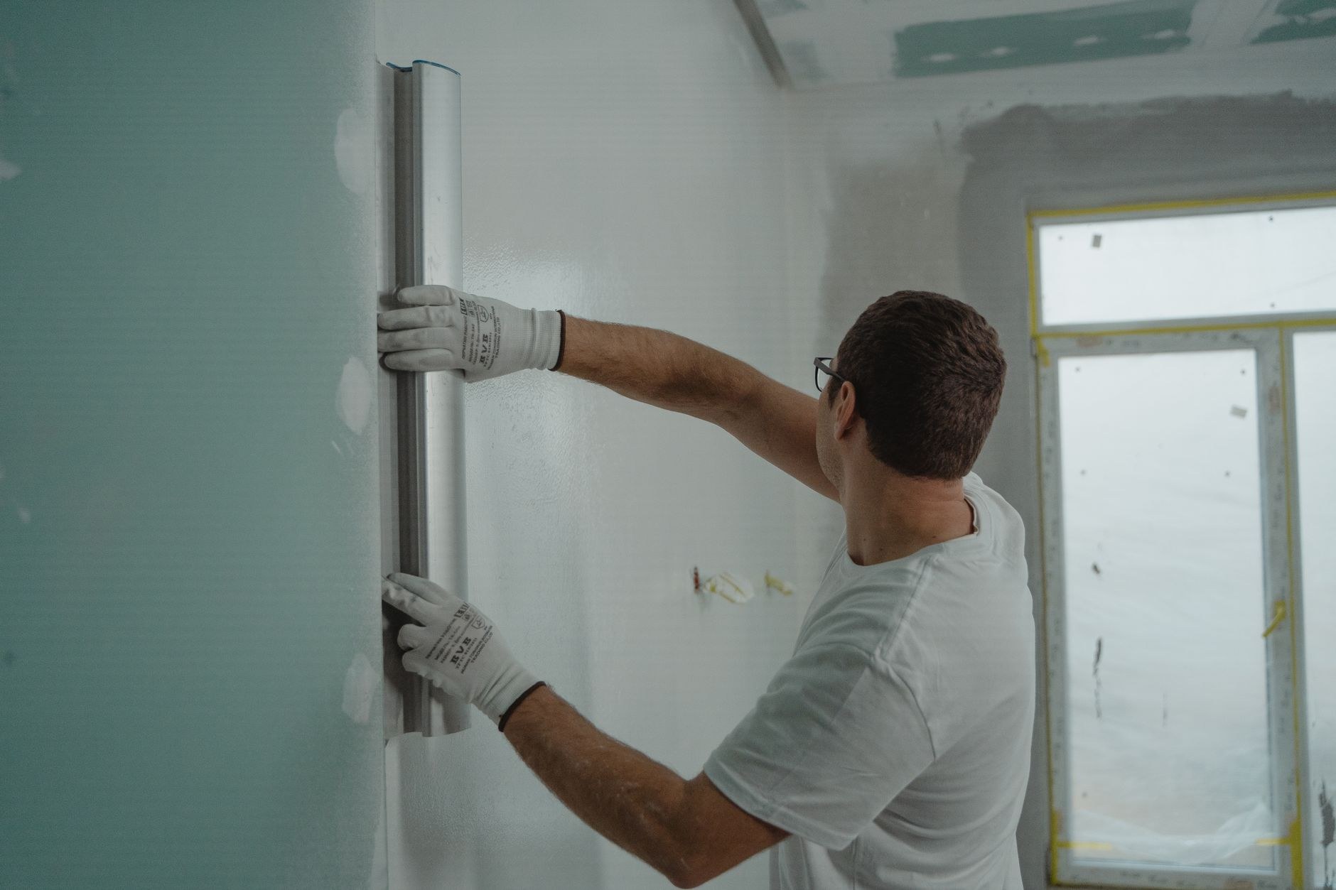 Freshly painted interior room with crisp wall and trim